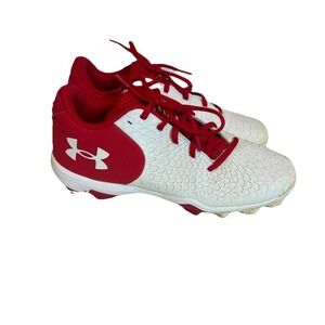 Under Armour Women's Softball Cleats Red White Size 7.5